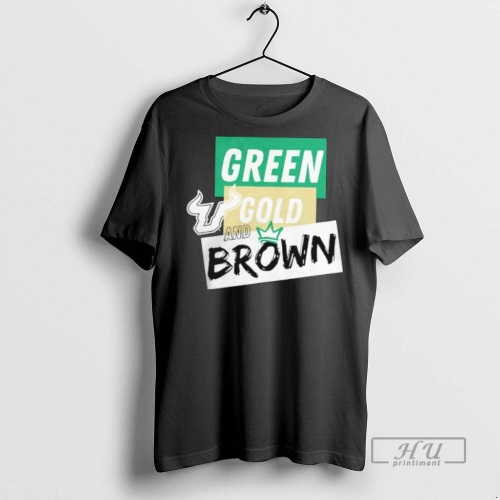 Officials South Florida Bulls Green Gold And Brown - Adult & Kids T-Shirts, Sweatshirts & Hoodies apparel design preview 1