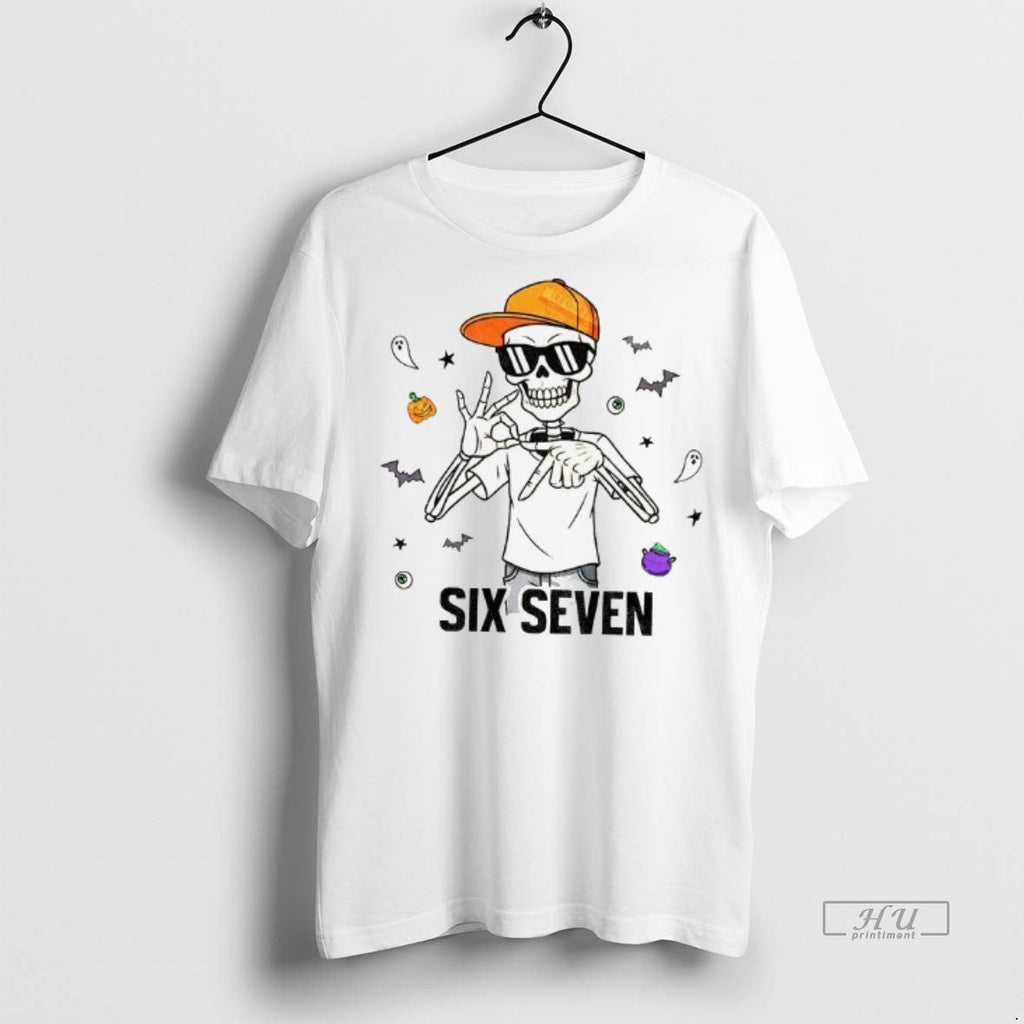 Officials Spooky Six Seven Skeleton Boy 6 7 Funny - Adult & Kids T-Shirts, Sweatshirts & Hoodies apparel design preview 1