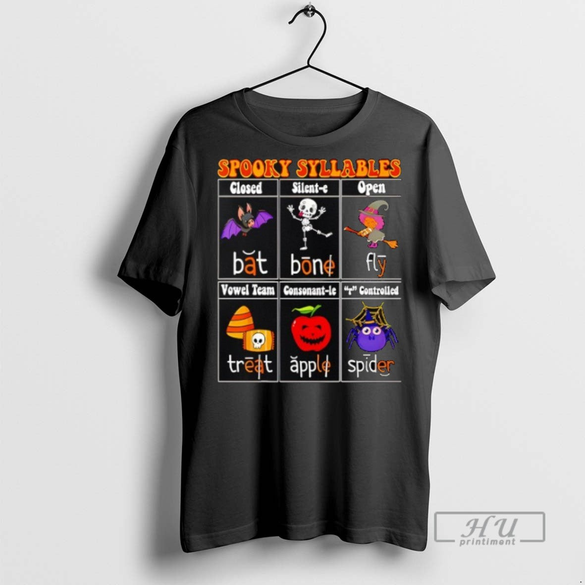 Officials Spooky Syllables Teacher Halloween - Adult & Kids T-Shirts, Sweatshirts & Hoodies apparel design preview 1