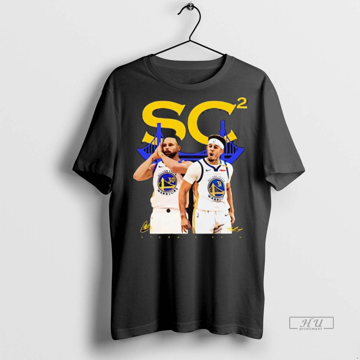 Officials Steph And Seth Curry Double Sc Night Golden - Adult & Kids T-Shirts, Sweatshirts & Hoodies apparel design preview 1