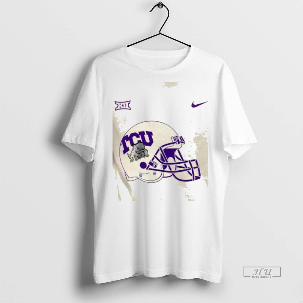 Officials Tcu Horned Frogs Football Helmet 2 Sided - Adult & Kids T-Shirts, Sweatshirts & Hoodies apparel design preview 1