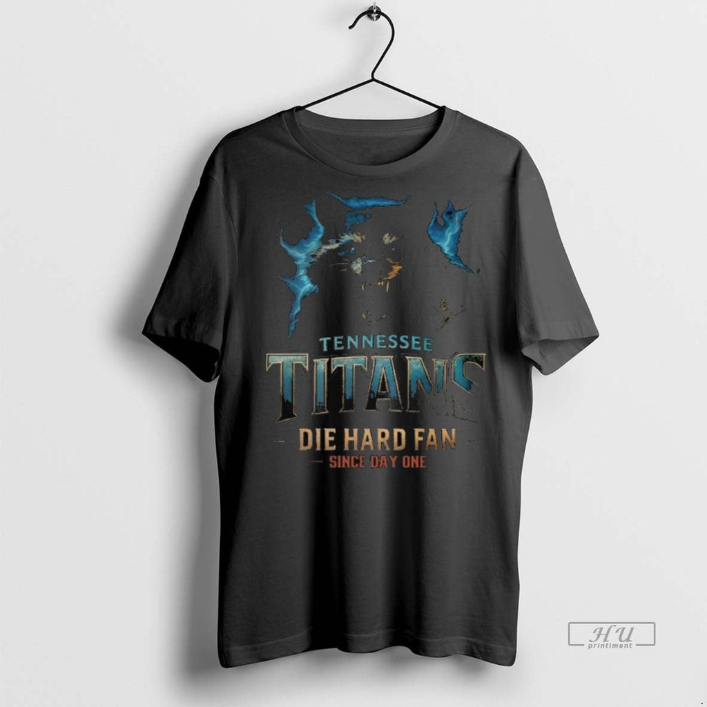 Officials Tennessee Titans Die Hard Fan Since Day One - Adult & Kids T-Shirts, Sweatshirts & Hoodies apparel design preview 1