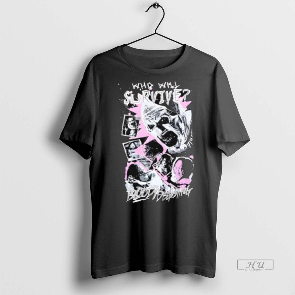 Officials Terrifier X Bloody Disgusting Who Will - Adult & Kids T-Shirts, Sweatshirts & Hoodies apparel design preview 1