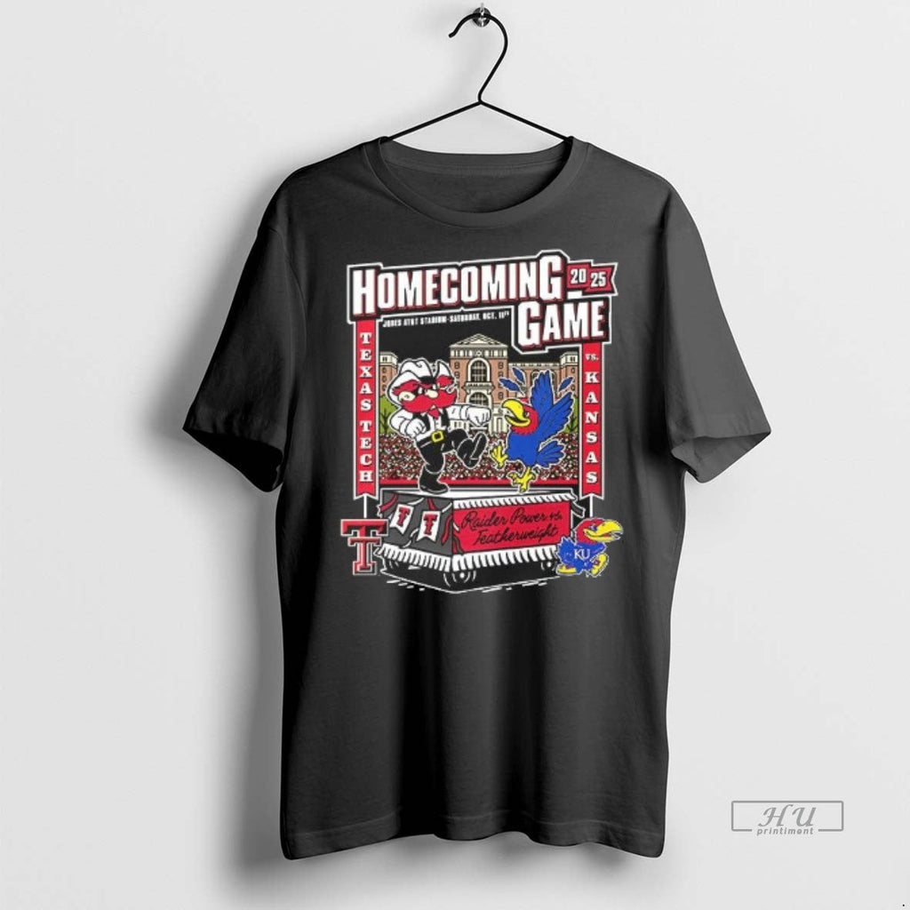 Officials Texas Tech Vs Kansas 2025 Homecoming - Adult & Kids T-Shirts, Sweatshirts & Hoodies apparel design preview 1