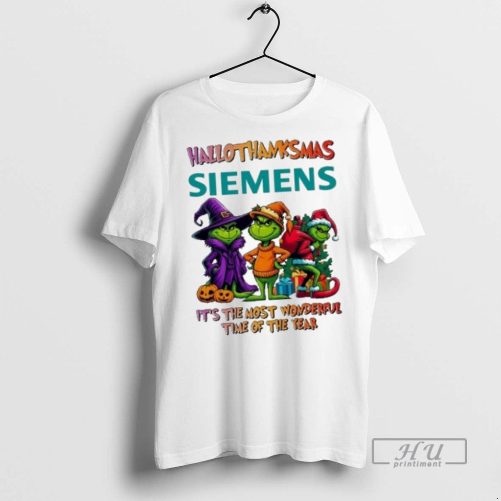 Officials The Grinch Siemens Logo Hallothanksmas Its - Adult & Kids T-Shirts, Sweatshirts & Hoodies apparel design preview 1