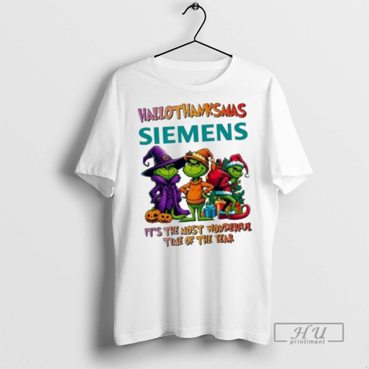 Officials The Grinch Siemens Logo Hallothanksmas Its - Adult & Kids T-Shirts, Sweatshirts & Hoodies apparel design preview 1
