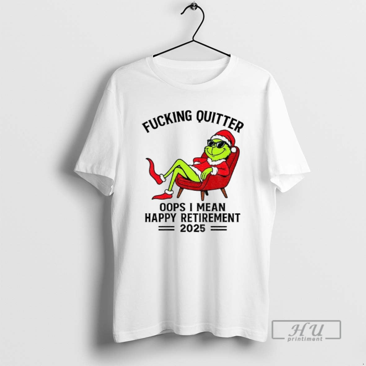 Officials The Grinch Santa Hat Fucking Quitter Oops I - Adult & Kids T-Shirts, Sweatshirts & Hoodies apparel design preview 1