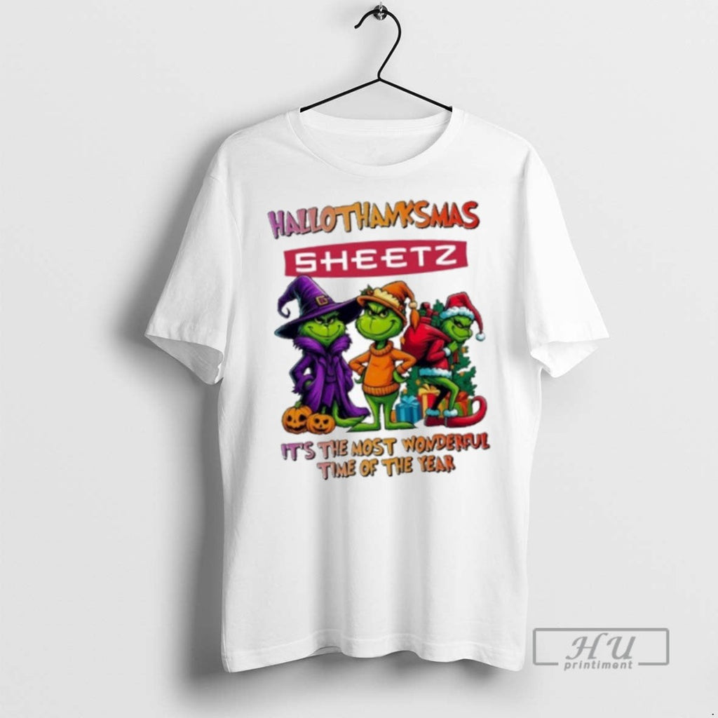Officials The Grinch Sheetz Logo Hallothanksmas Its - Adult & Kids T-Shirts, Sweatshirts & Hoodies apparel design preview 1