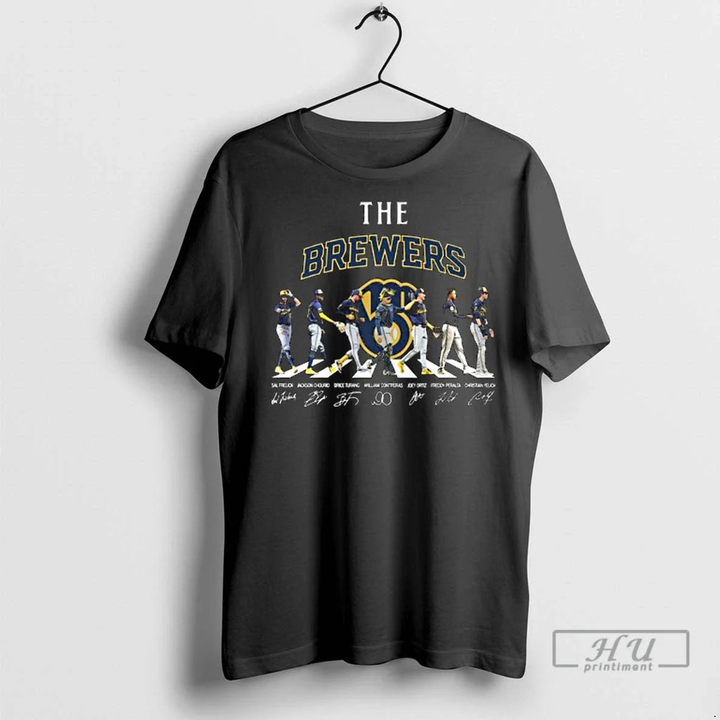 Officials The Milwaukee Brewers Abbey Road Signatures - Adult & Kids T-Shirts, Sweatshirts & Hoodies apparel design preview 1