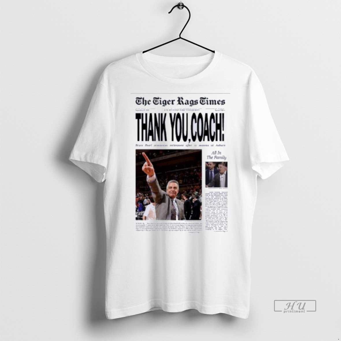 Officials The Tigers Rags Time Bruce Pearl Thank You - Adult & Kids T-Shirts, Sweatshirts & Hoodies apparel design preview 1
