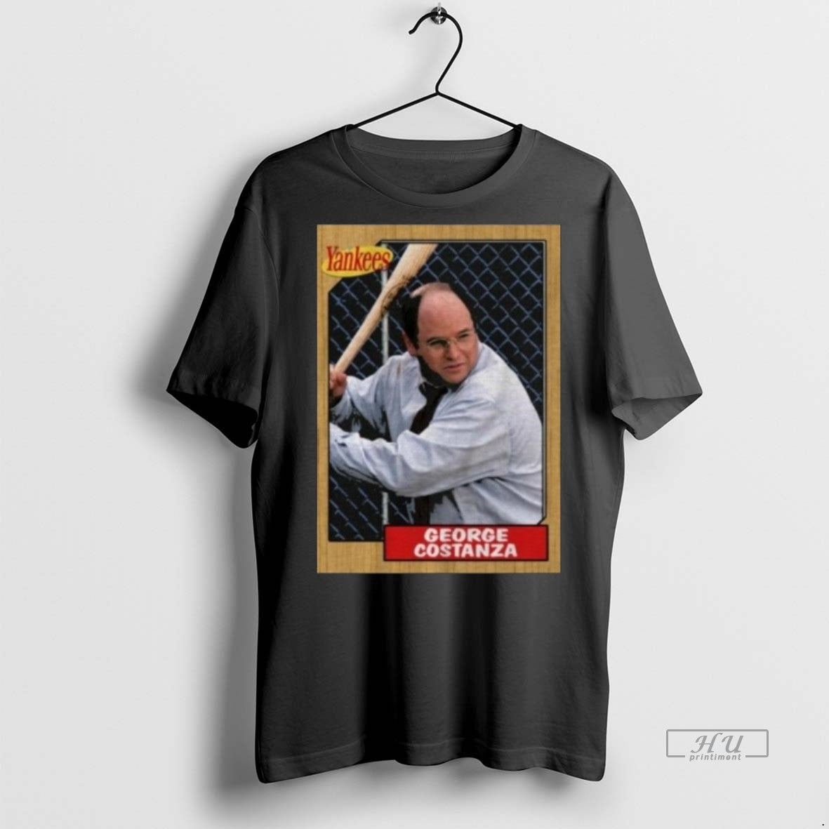 Officials The Yankee Costanza Baseball Card Long - Adult & Kids T-Shirts, Sweatshirts & Hoodies apparel design preview 1