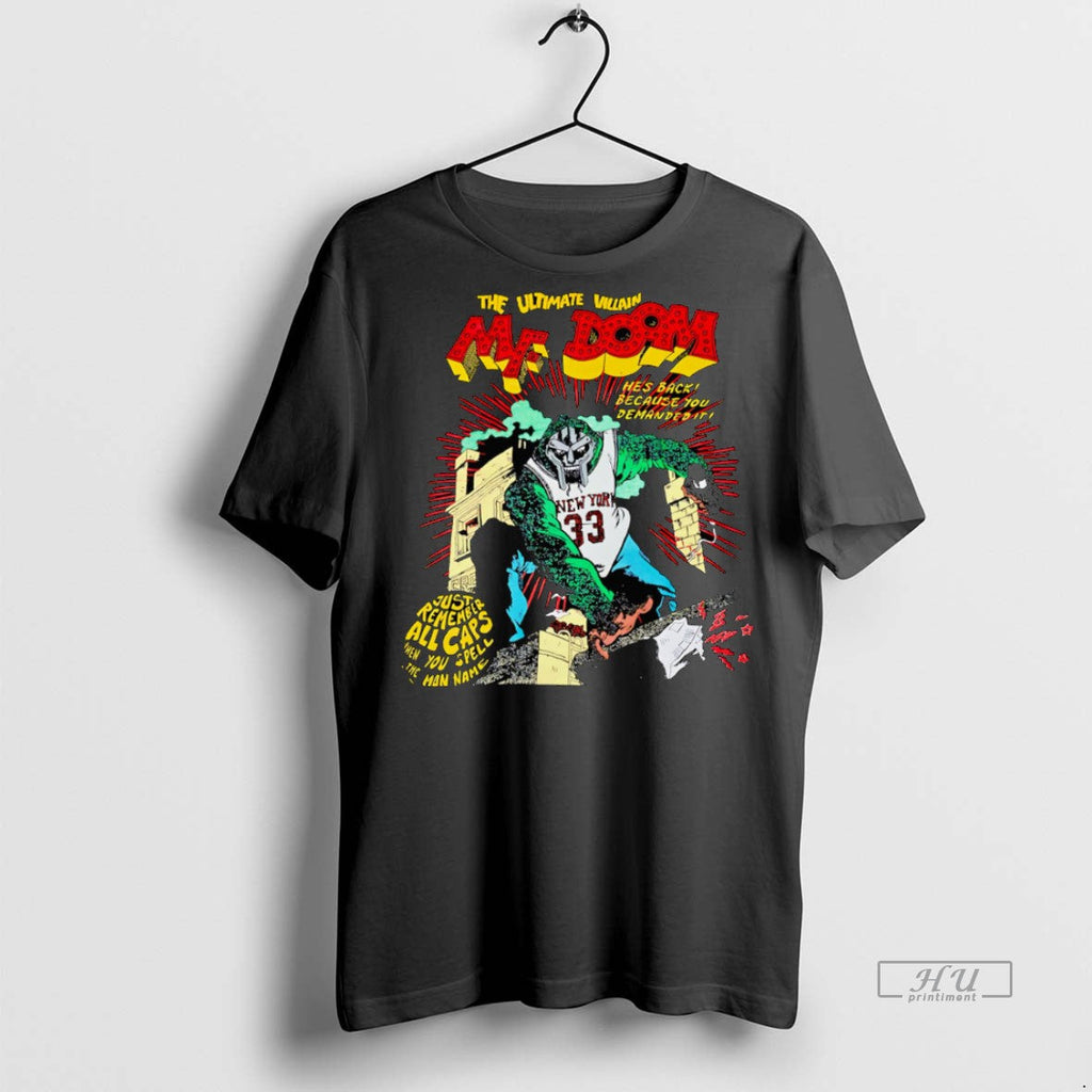 Officials The Ultimate Villain Mf Doom Hes Back - Adult & Kids T-Shirts, Sweatshirts & Hoodies apparel design preview 1