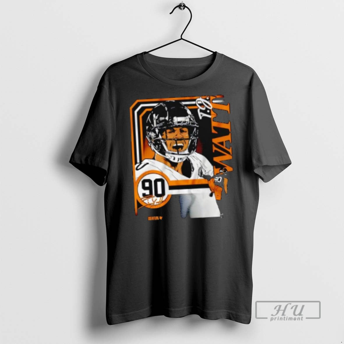 Officials Tj Watt Collage Frame Signature - Adult & Kids T-Shirts, Sweatshirts & Hoodies apparel design preview 1
