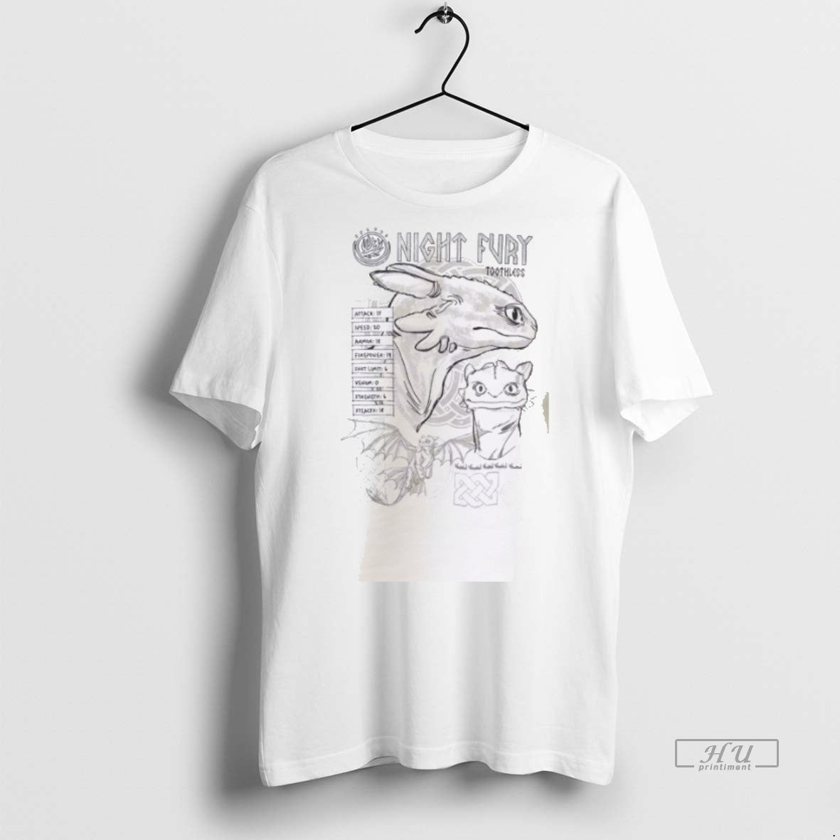 Officials Toothless Sketch How To Train Your Dragon - Adult & Kids T-Shirts, Sweatshirts & Hoodies apparel design preview 1