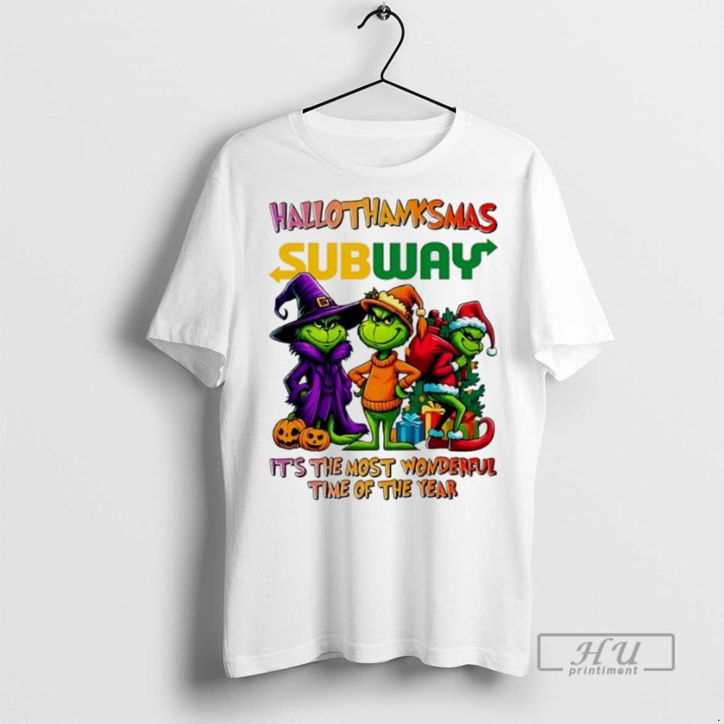 Officials Trending 2025 Grinch X Subway Its The Most - Adult & Kids T-Shirts, Sweatshirts & Hoodies apparel design preview 1