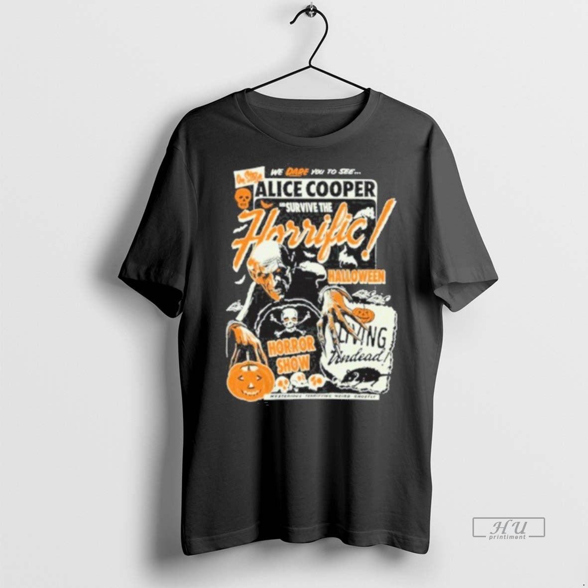 Officials Trending Alice Cooper Horrific Halloween - Adult & Kids T-Shirts, Sweatshirts & Hoodies apparel design preview 1