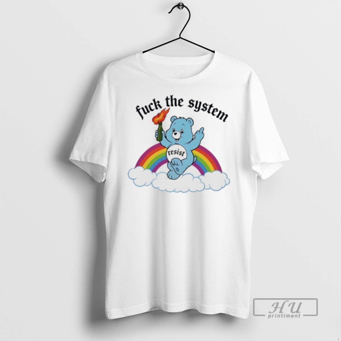 Officials Trending Bear Fuck The System Resist - Adult & Kids T-Shirts, Sweatshirts & Hoodies apparel design preview 1