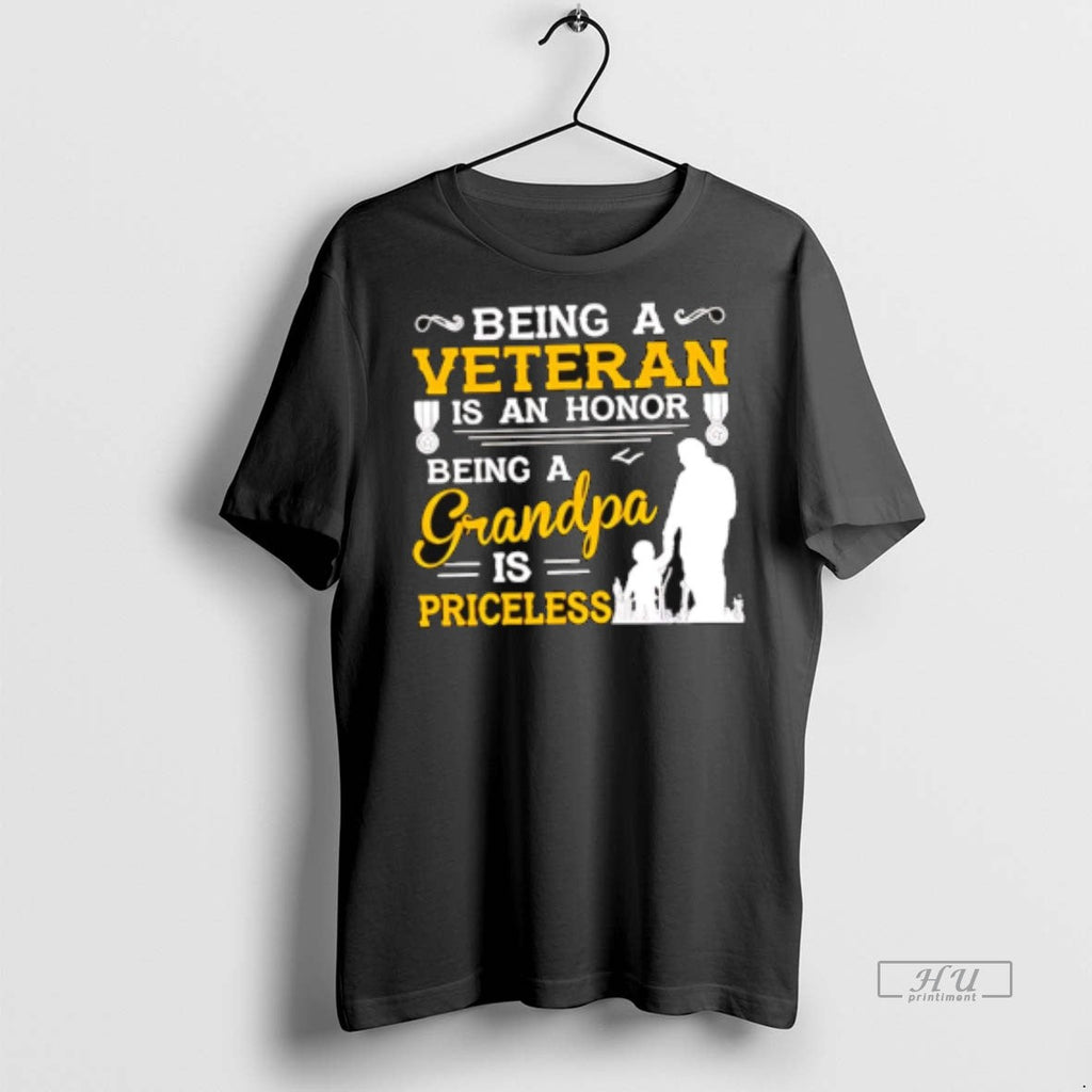 Officials Trending Being A Veteran Is An Honor Granpa - Adult & Kids T-Shirts, Sweatshirts & Hoodies apparel design preview 1