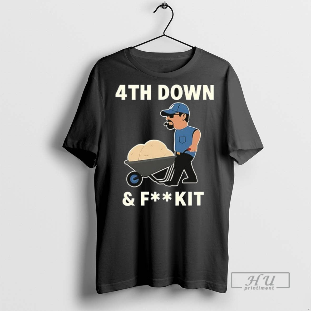 Officials Trending Dan Campbell 4th Down And Fk It - Adult & Kids T-Shirts, Sweatshirts & Hoodies apparel design preview 1
