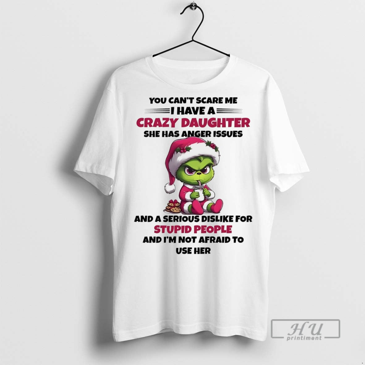 Officials Trending Grinch You Cant Scare Me I Have A - Adult & Kids T-Shirts, Sweatshirts & Hoodies apparel design preview 1