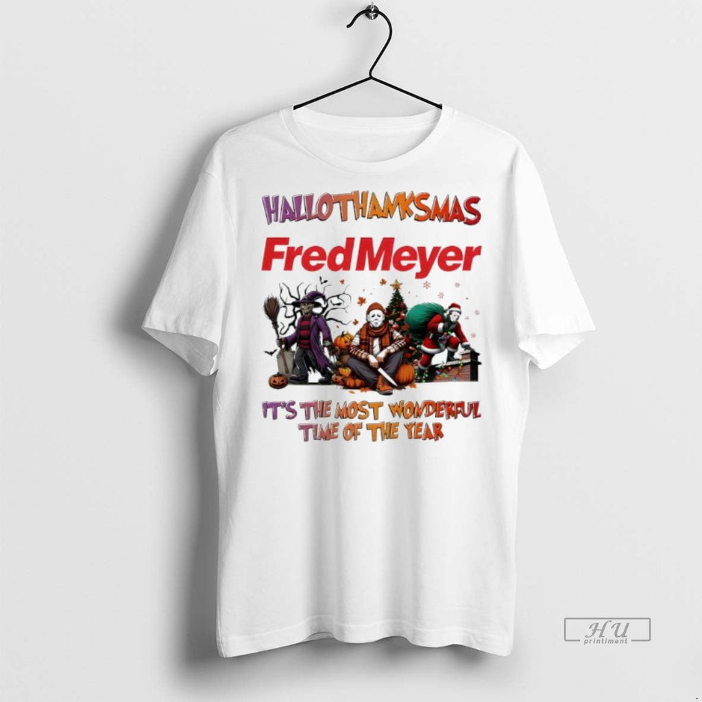 Officials Trending Hallothanksmas Characters Vs Fred - Adult & Kids T-Shirts, Sweatshirts & Hoodies apparel design preview 1