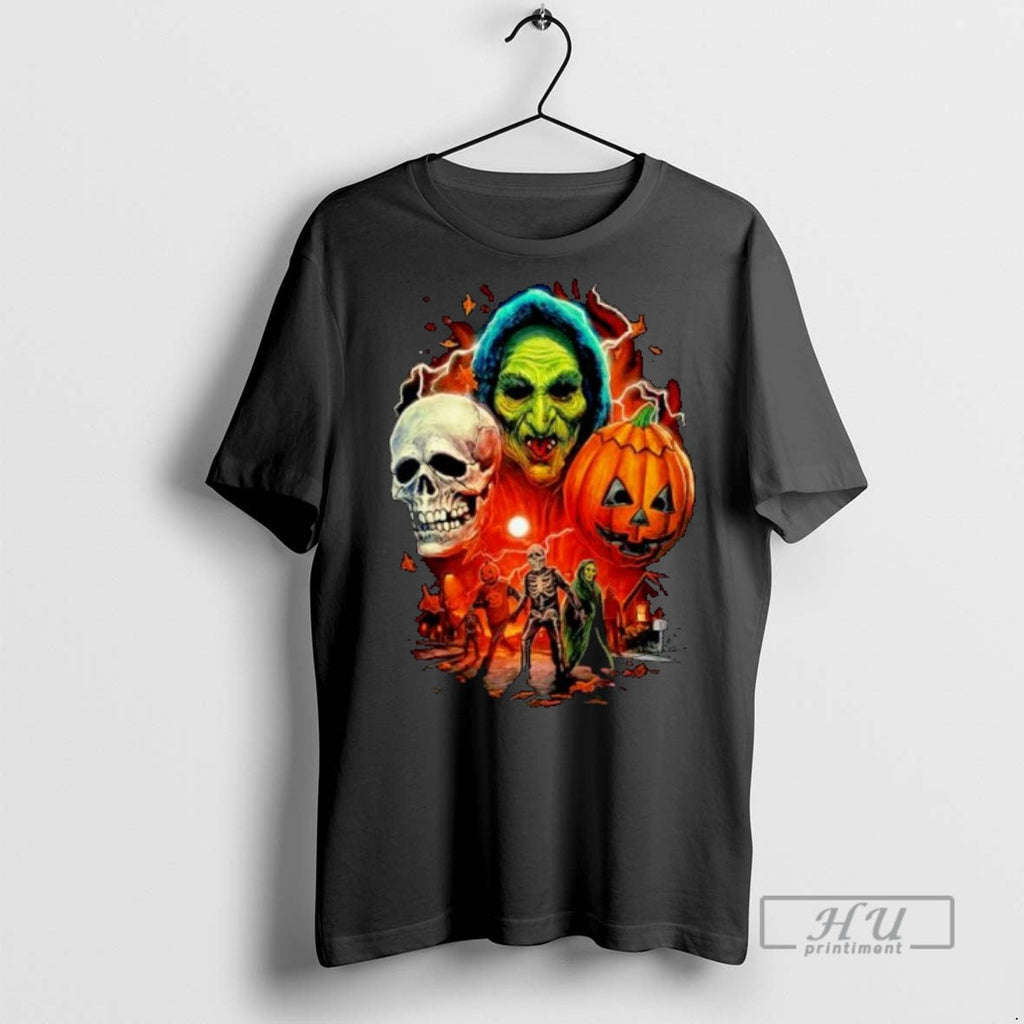 Officials Trending Halloween Trio Mischief Ornaments - Adult & Kids T-Shirts, Sweatshirts & Hoodies apparel design preview 1