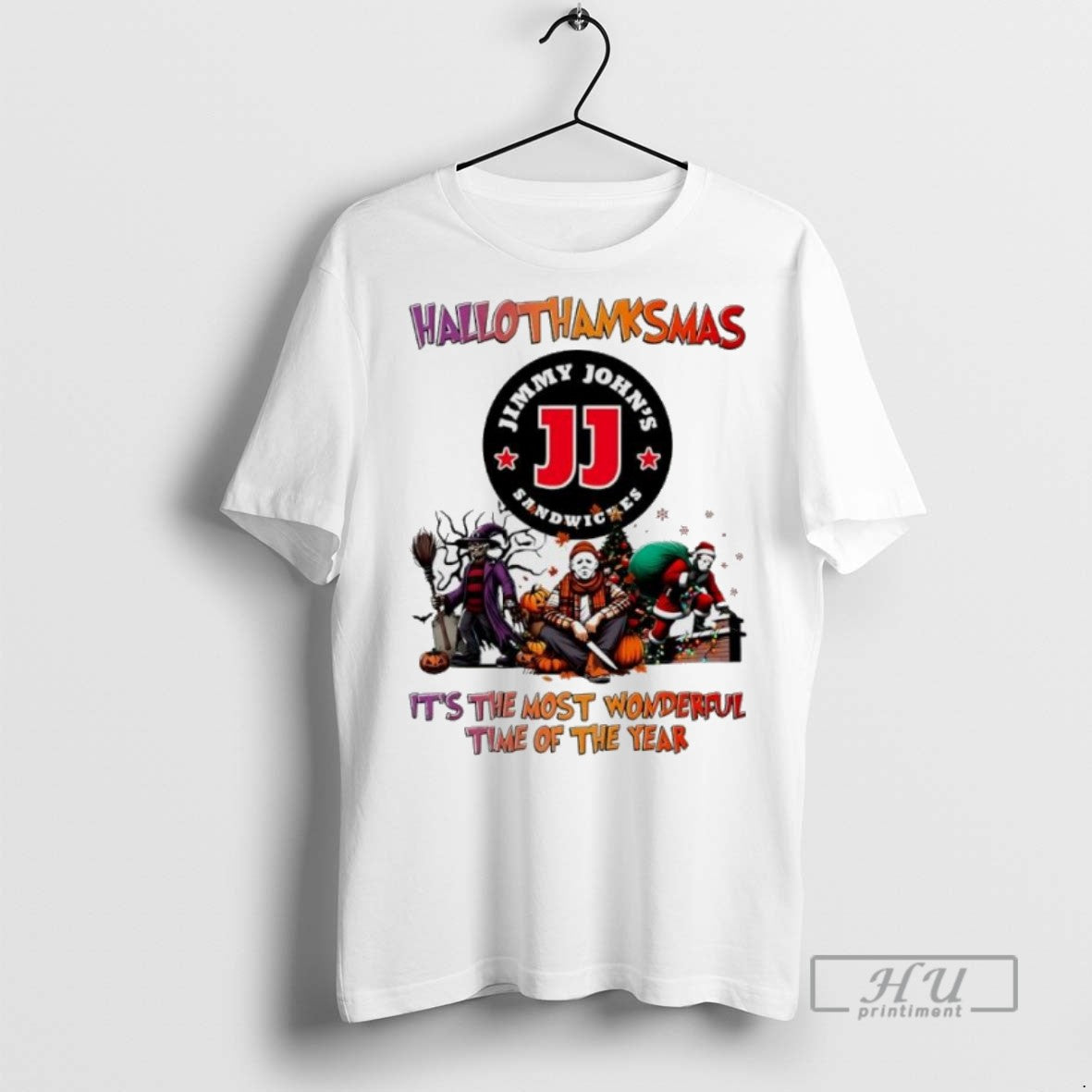 Officials Trending Horror Movies X Jimmy Johns Its - Adult & Kids T-Shirts, Sweatshirts & Hoodies apparel design preview 1