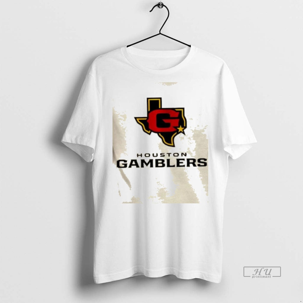 Officials Trending Houston Gamblers Lockup Logo - Adult & Kids T-Shirts, Sweatshirts & Hoodies apparel design preview 1