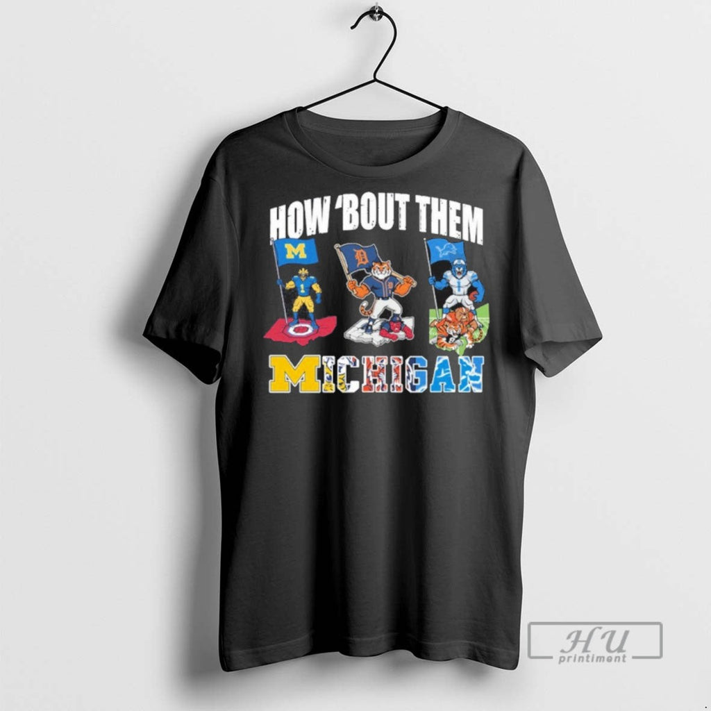 Officials Trending How Bout Them Michigan Sports - Adult & Kids T-Shirts, Sweatshirts & Hoodies apparel design preview 1