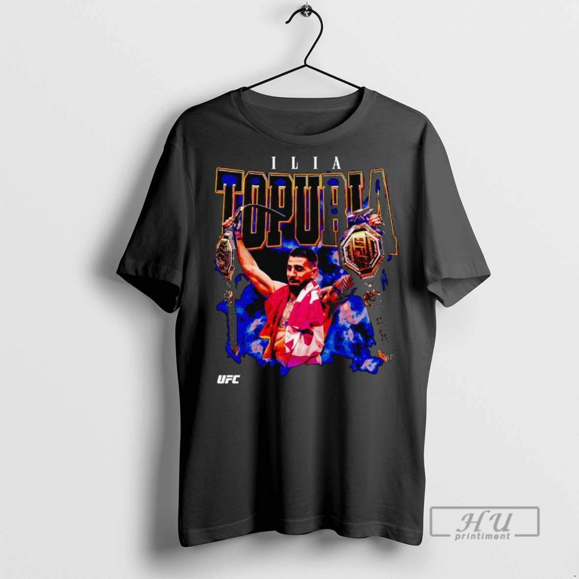 Officials Trending Ilia Topuria Double Champ - Adult & Kids T-Shirts, Sweatshirts & Hoodies apparel design preview 1