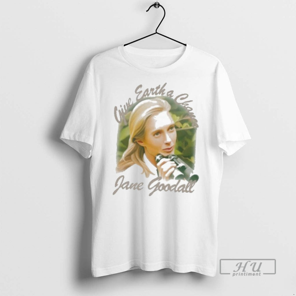 Officials Trending Jane Goodall Give Earth A Chance - Adult & Kids T-Shirts, Sweatshirts & Hoodies apparel design preview 1
