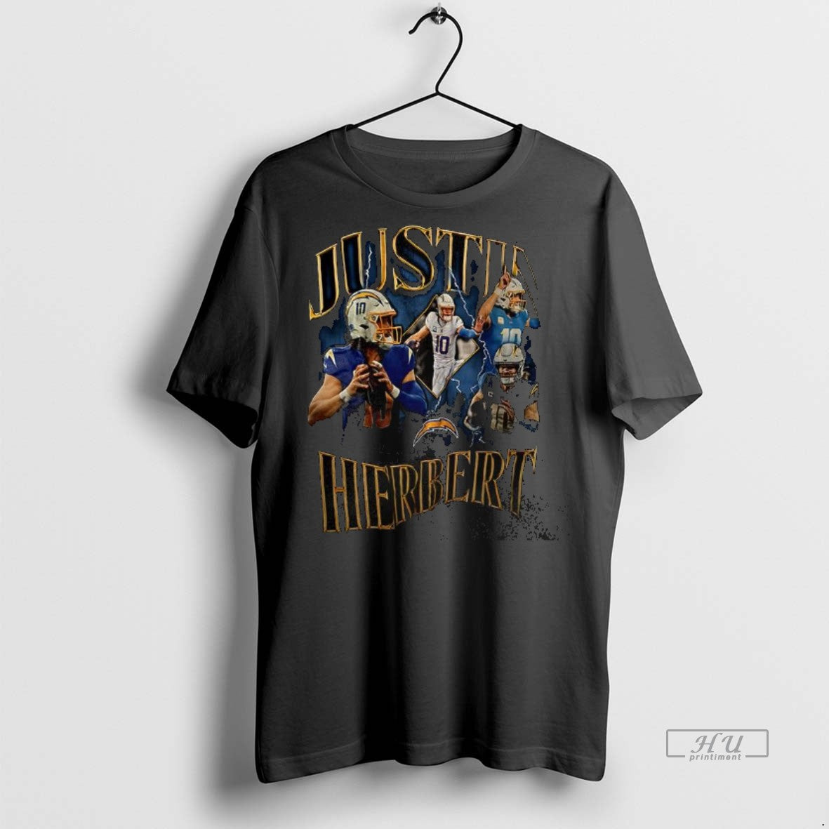 Officials Trending Justin Herbert Qb1 Chargers - Adult & Kids T-Shirts, Sweatshirts & Hoodies apparel design preview 1