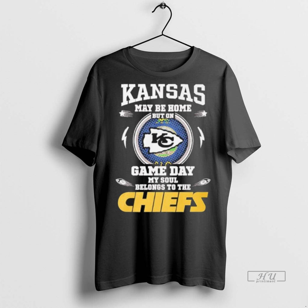 Officials Trending Kansas May Be Home But On Gameday - Adult & Kids T-Shirts, Sweatshirts & Hoodies apparel design preview 1