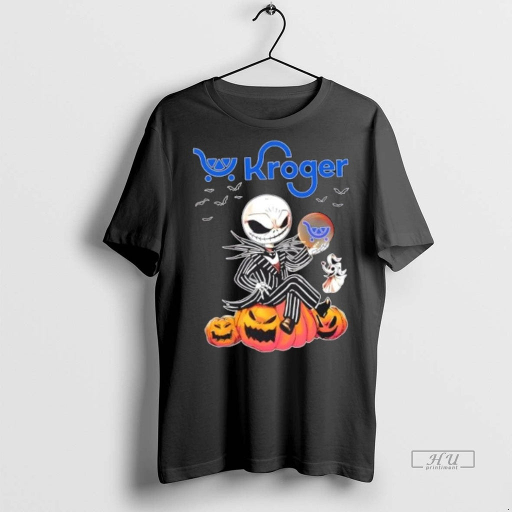 Officials Trending Kroger X Jack Skellington Happy - Adult & Kids T-Shirts, Sweatshirts & Hoodies apparel design preview 1
