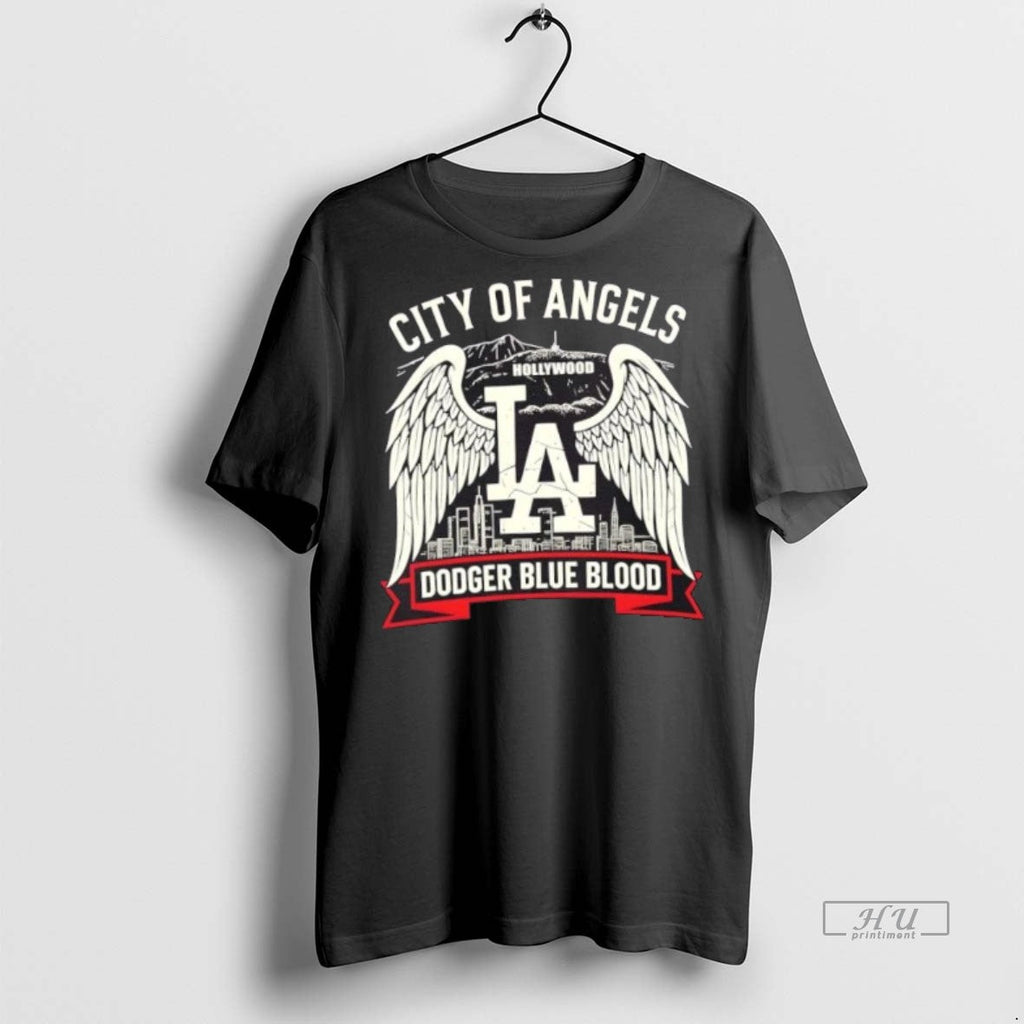 Officials Trending Los Angeles Dodgers City Of Angels - Adult & Kids T-Shirts, Sweatshirts & Hoodies apparel design preview 1