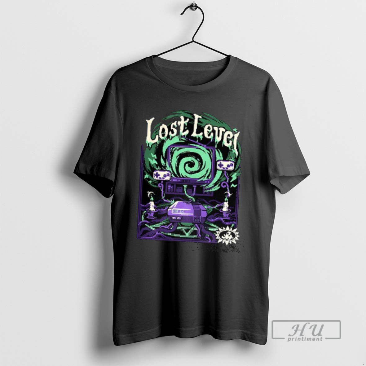 Officials Trending Lost Level Caught Up In The Spooky - Adult & Kids T-Shirts, Sweatshirts & Hoodies apparel design preview 1