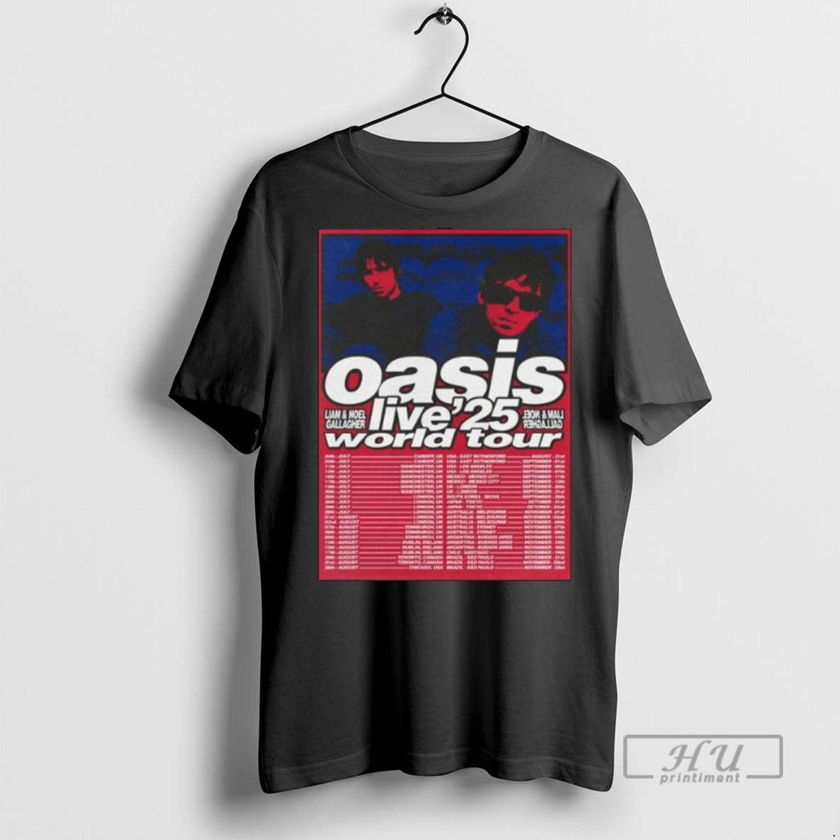 Officials Trending Oasis Live 25 World Tour Long - Adult & Kids T-Shirts, Sweatshirts & Hoodies apparel design preview 1