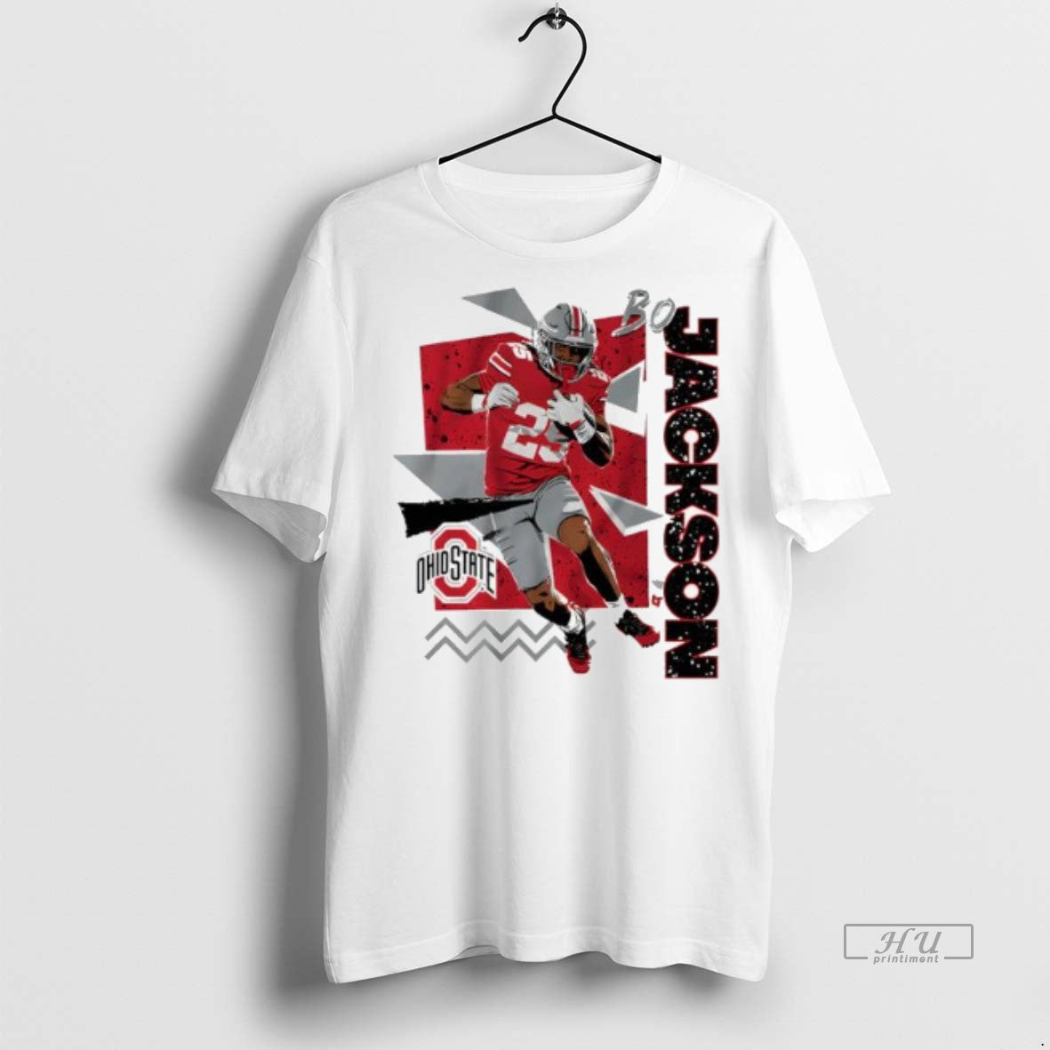 Officials Trending Ohio State Football Bo Jackson 90s - Adult & Kids T-Shirts, Sweatshirts & Hoodies apparel design preview 1