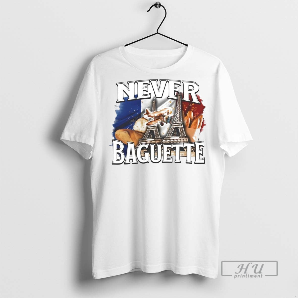 Officials Trending Paris Eiffel Never Baguette - Adult & Kids T-Shirts, Sweatshirts & Hoodies apparel design preview 1