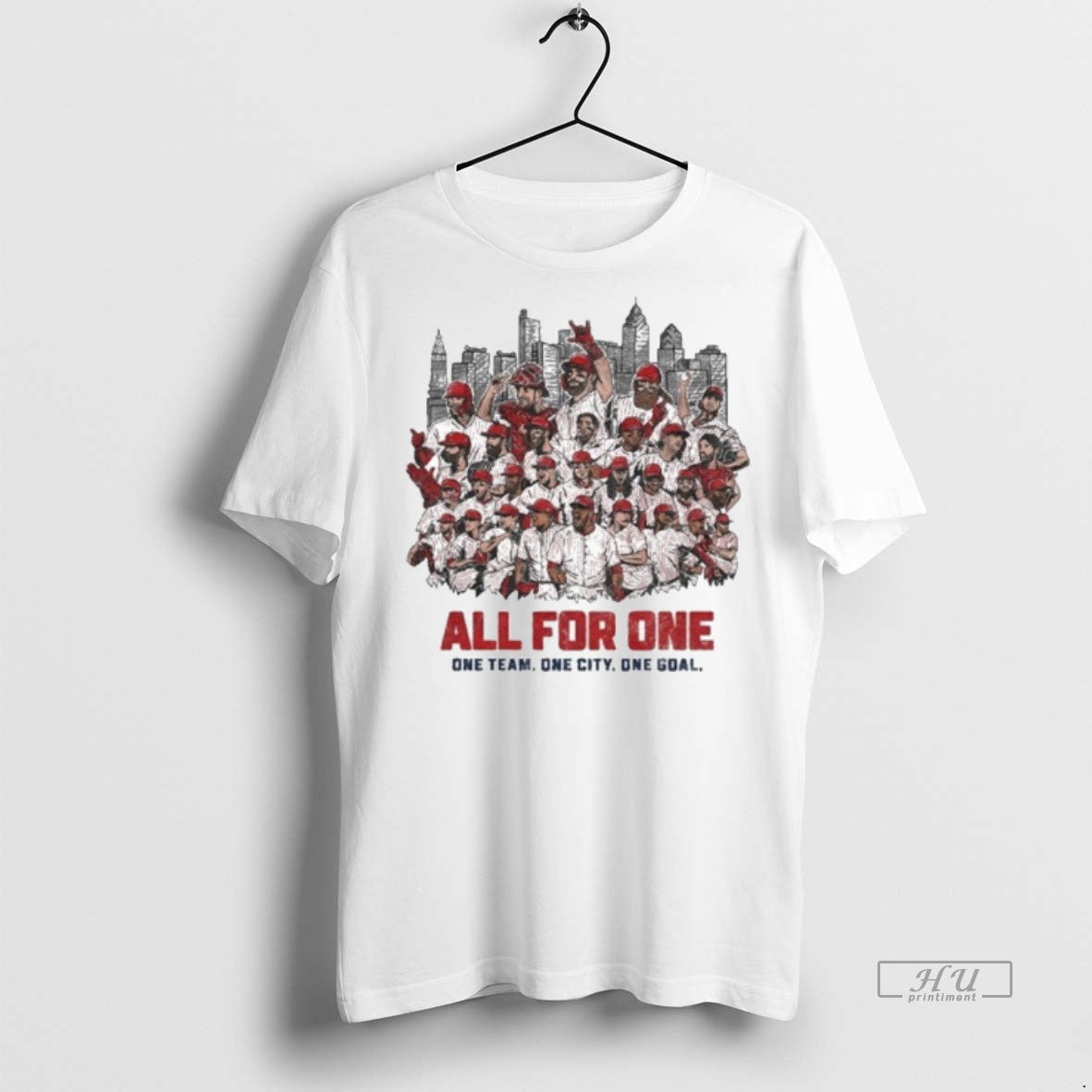 Officials Trending Philadelphia Phillies All For One - Adult & Kids T-Shirts, Sweatshirts & Hoodies apparel design preview 1