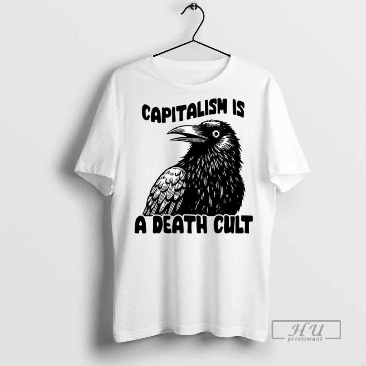 Officials Trending Raven Capitalism Is A Death Cult - Adult & Kids T-Shirts, Sweatshirts & Hoodies apparel design preview 1