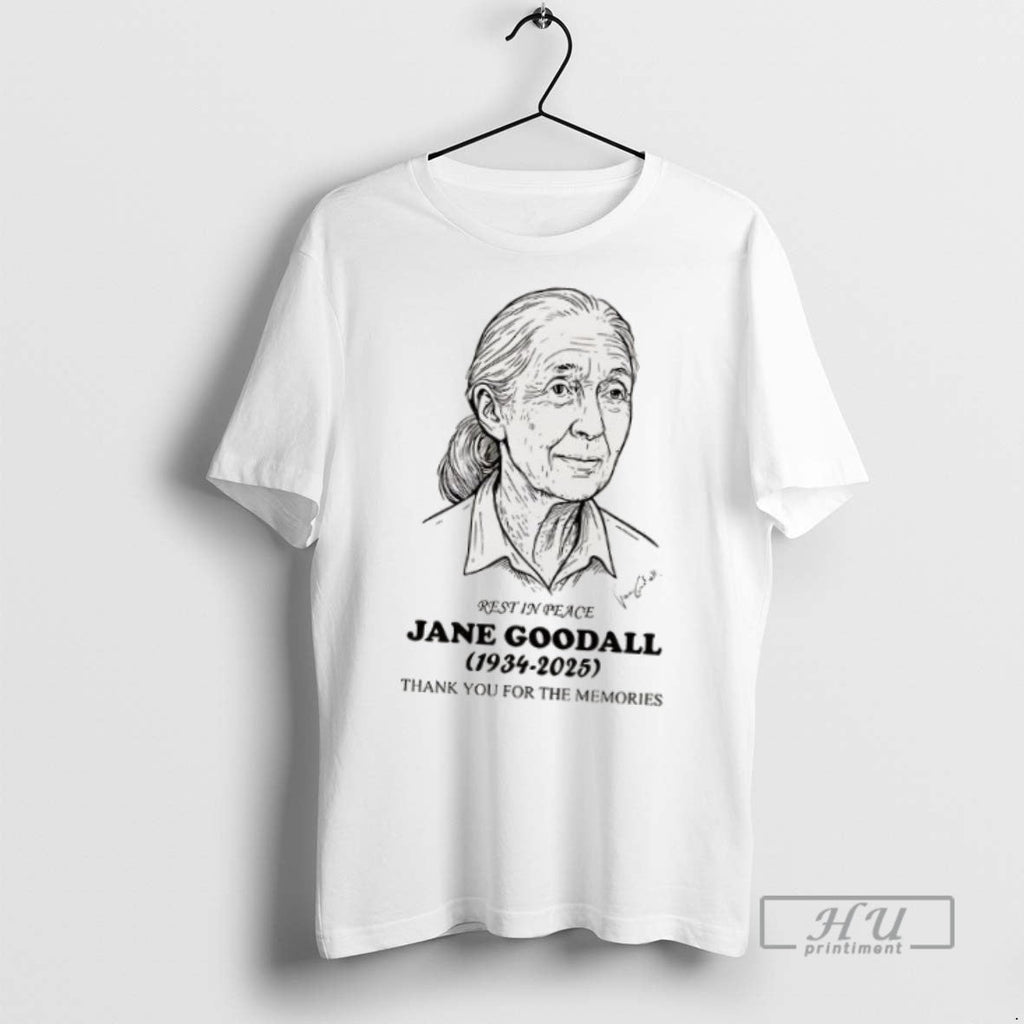 Officials Trending Rest In Peace Jane Goodall 1934 - Adult & Kids T-Shirts, Sweatshirts & Hoodies apparel design preview 1