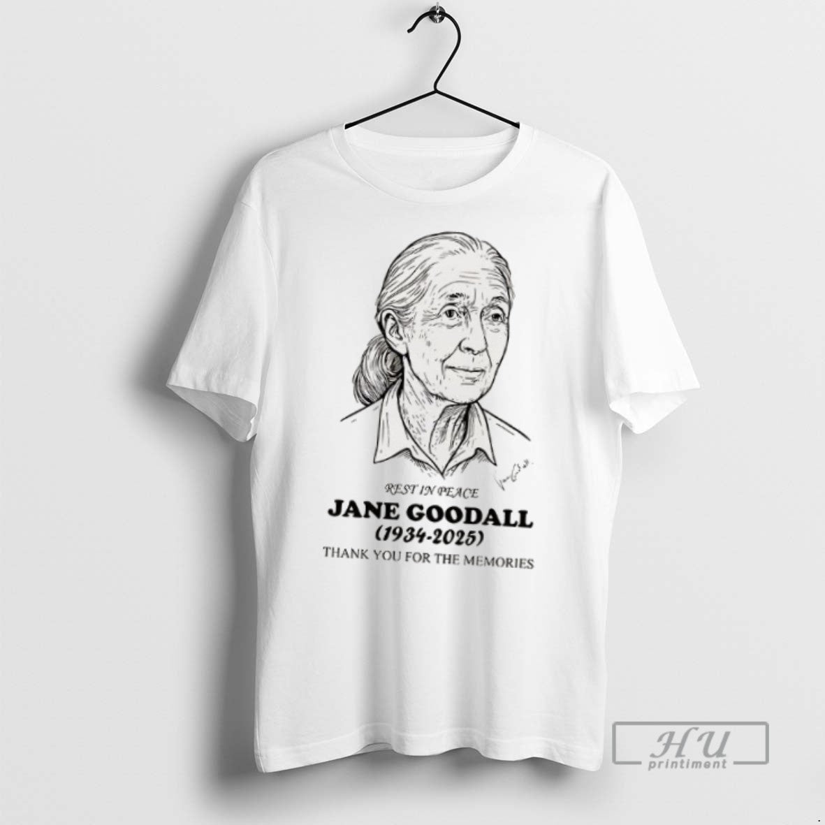 Officials Trending Rest In Peace Jane Goodall 1934 - Adult & Kids T-Shirts, Sweatshirts & Hoodies apparel design preview 1