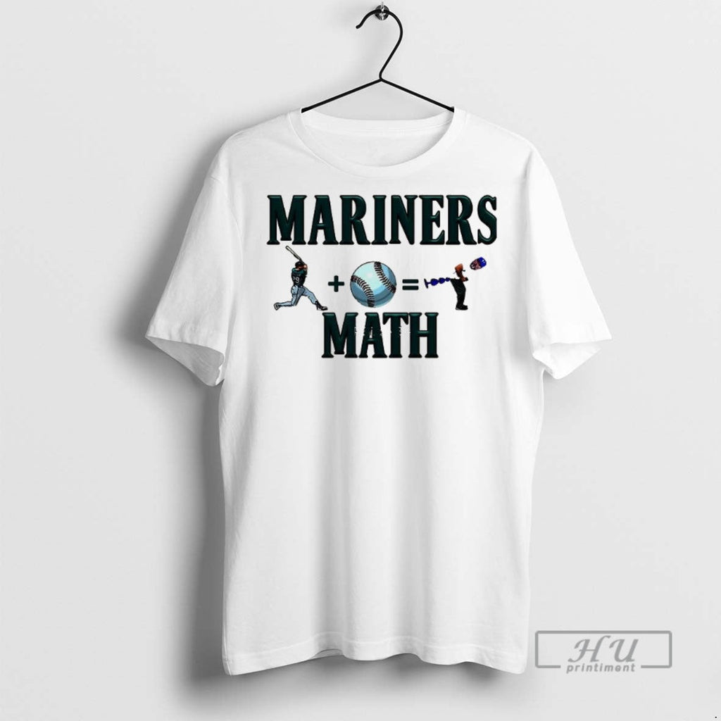 Officials Trending Seattle Mariners Math Meme Graphic - Adult & Kids T-Shirts, Sweatshirts & Hoodies apparel design preview 1