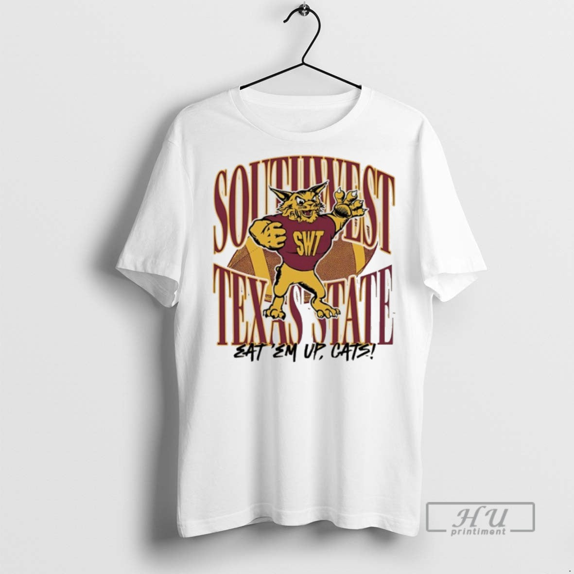 Officials Trending Southwest Texas State Eat Em Up - Adult & Kids T-Shirts, Sweatshirts & Hoodies apparel design preview 1