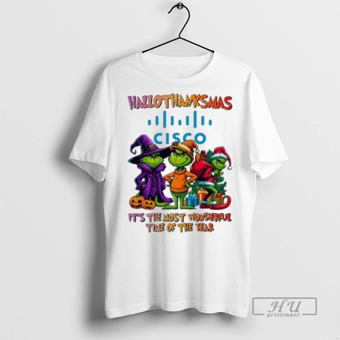 Officials Trending The Grinch Cisco Logo - Adult & Kids T-Shirts, Sweatshirts & Hoodies apparel design preview 1