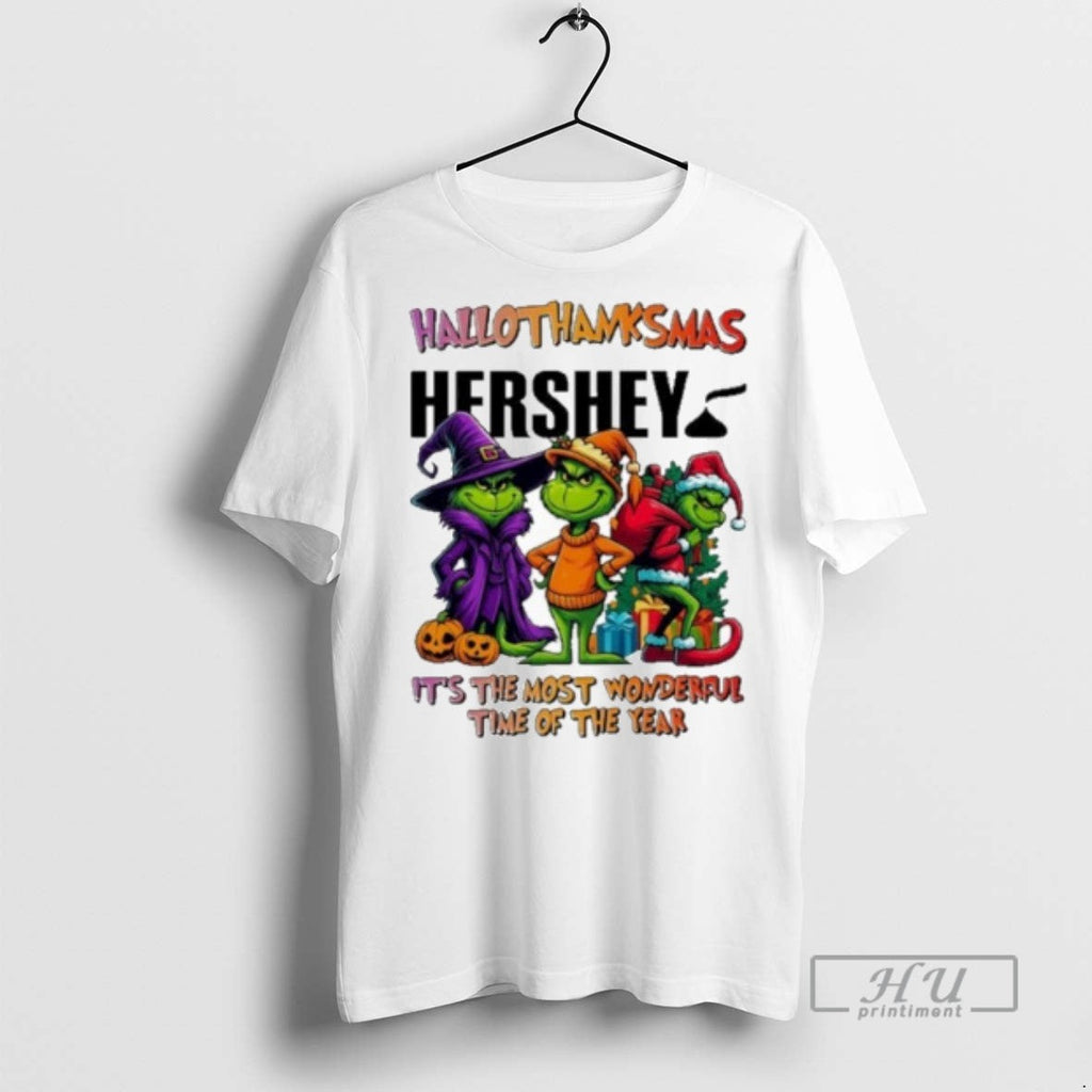 Officials Trending The Grinch Hershey Logo - Adult & Kids T-Shirts, Sweatshirts & Hoodies apparel design preview 1