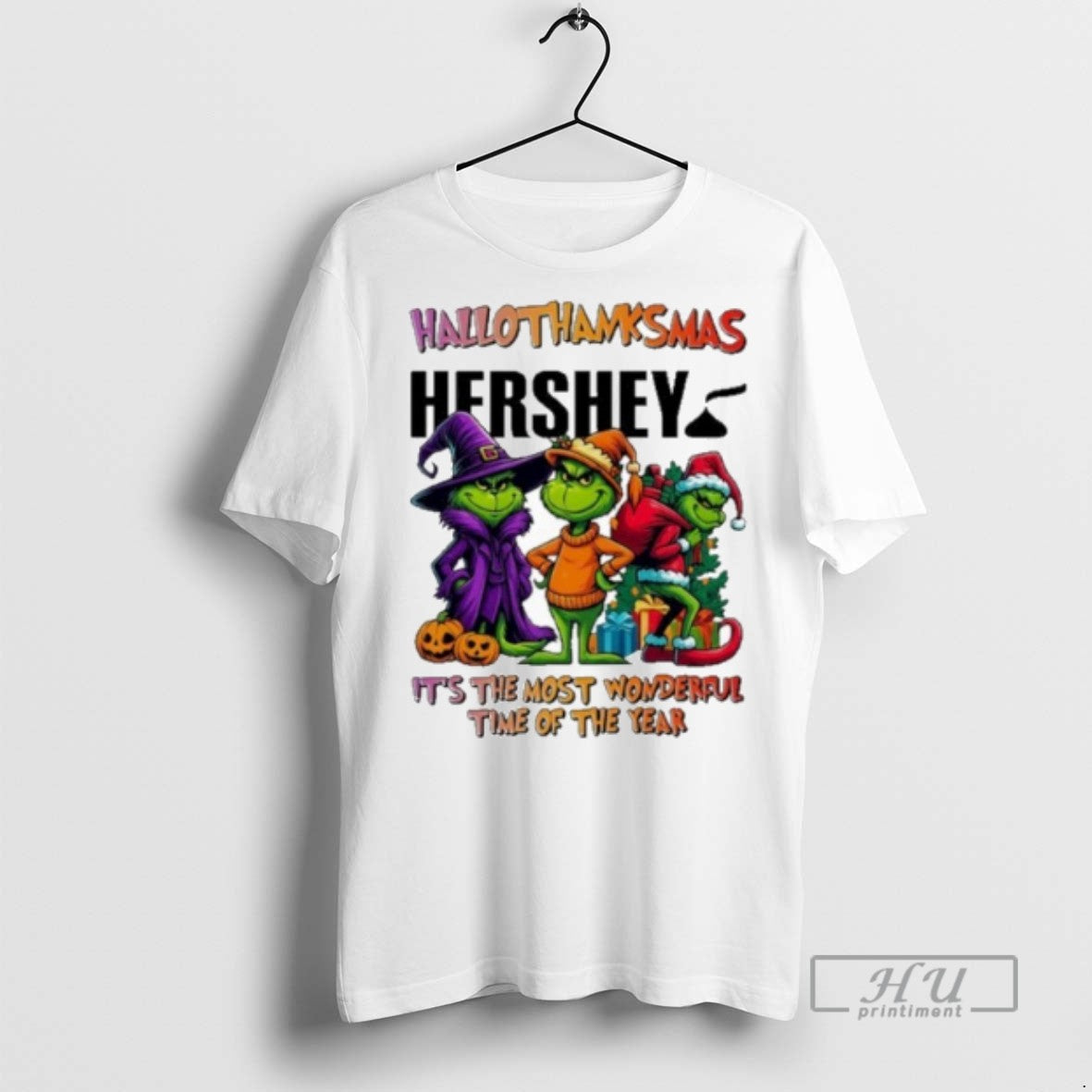 Officials Trending The Grinch Hershey Logo - Adult & Kids T-Shirts, Sweatshirts & Hoodies apparel design preview 1