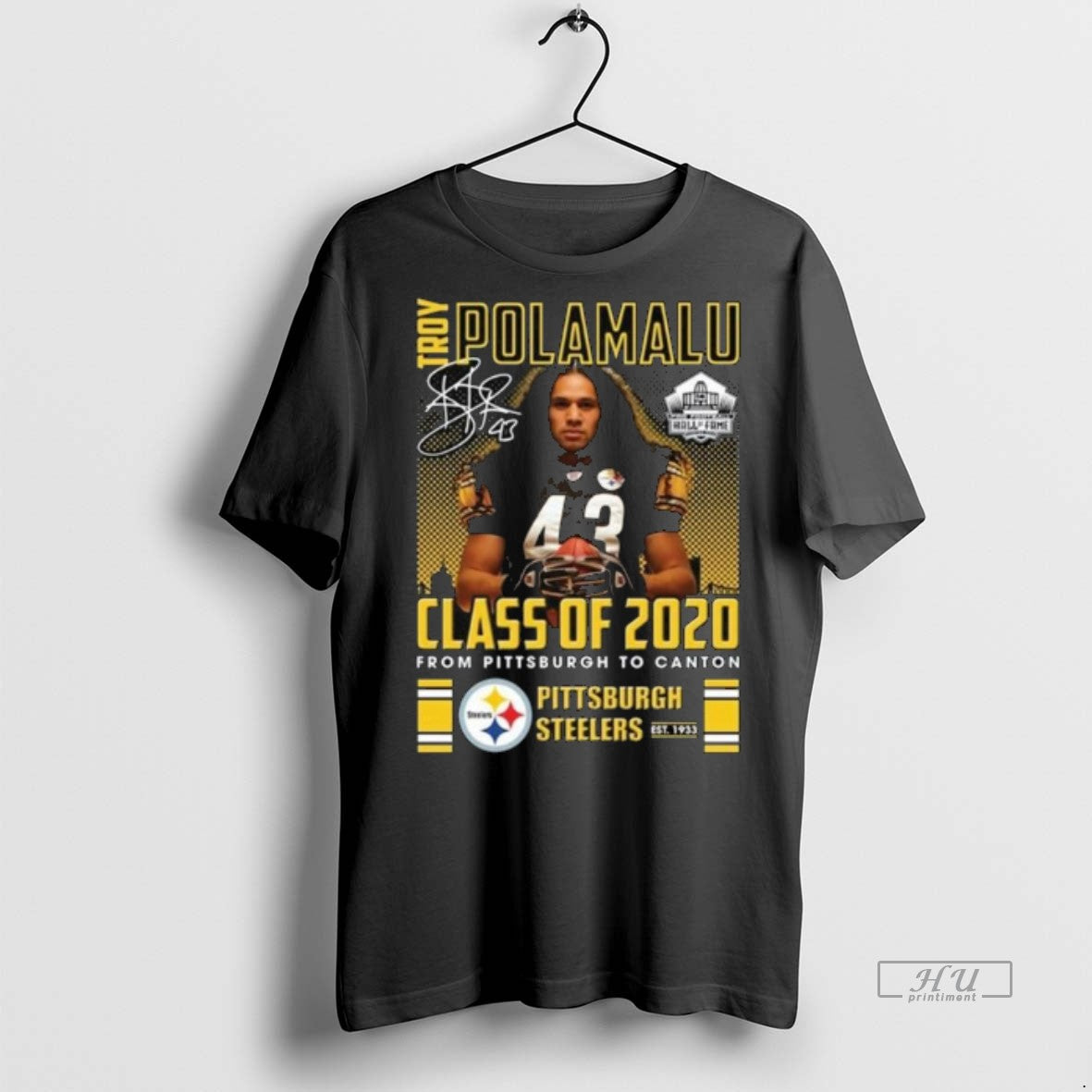 Officials Trending Troy Polamalu Class Of 2020 From - Adult & Kids T-Shirts, Sweatshirts & Hoodies apparel design preview 1