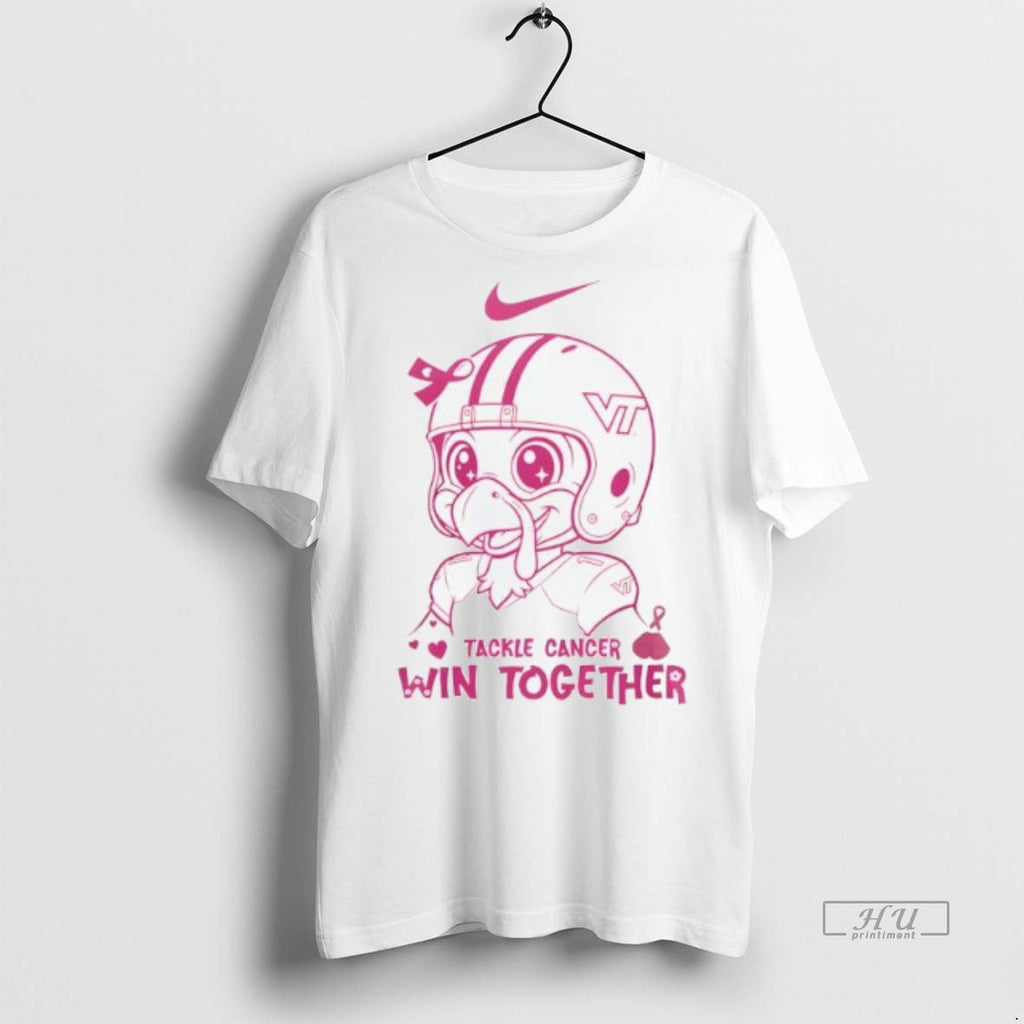 Officials Trending Virginia Tech Hokies Tackle Cancer - Adult & Kids T-Shirts, Sweatshirts & Hoodies apparel design preview 1